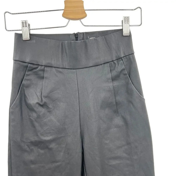 Polly Black Faux Leather Coated Skinny Ankle Zip Pants Size 8 - Picture 2 of 11